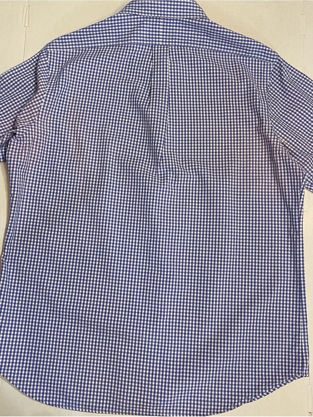 Ralph Lauren Men’s Blue Seersucker Gingham Short‑Sleeve Button‑Down Shirt XL - Picture 4 of 10